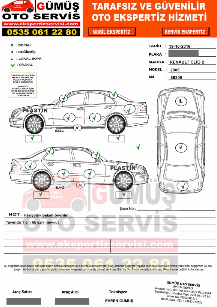 Fatih oto ekspertiz raporu