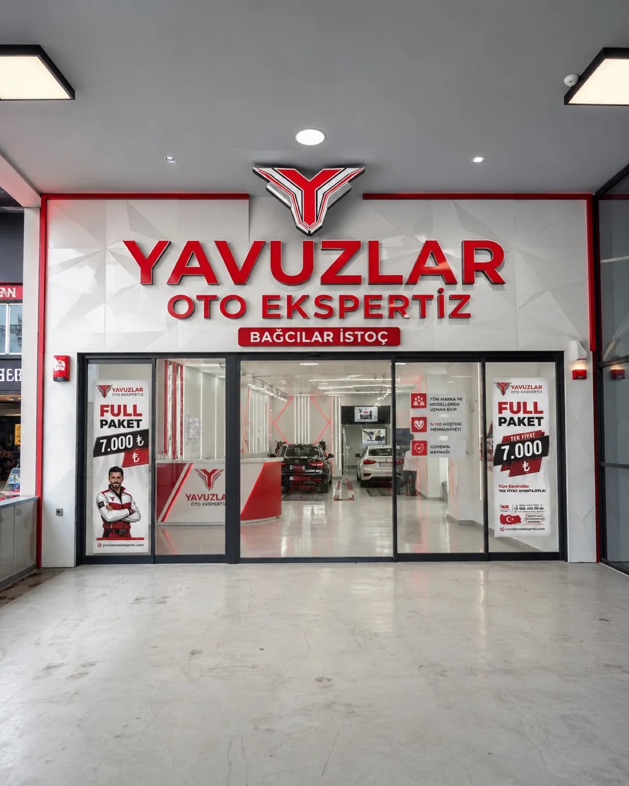Bağcılar Oto Ekspertiz — Yavuzlar Bağcılar İstoç istasyonu dış cephesi ve tabelası