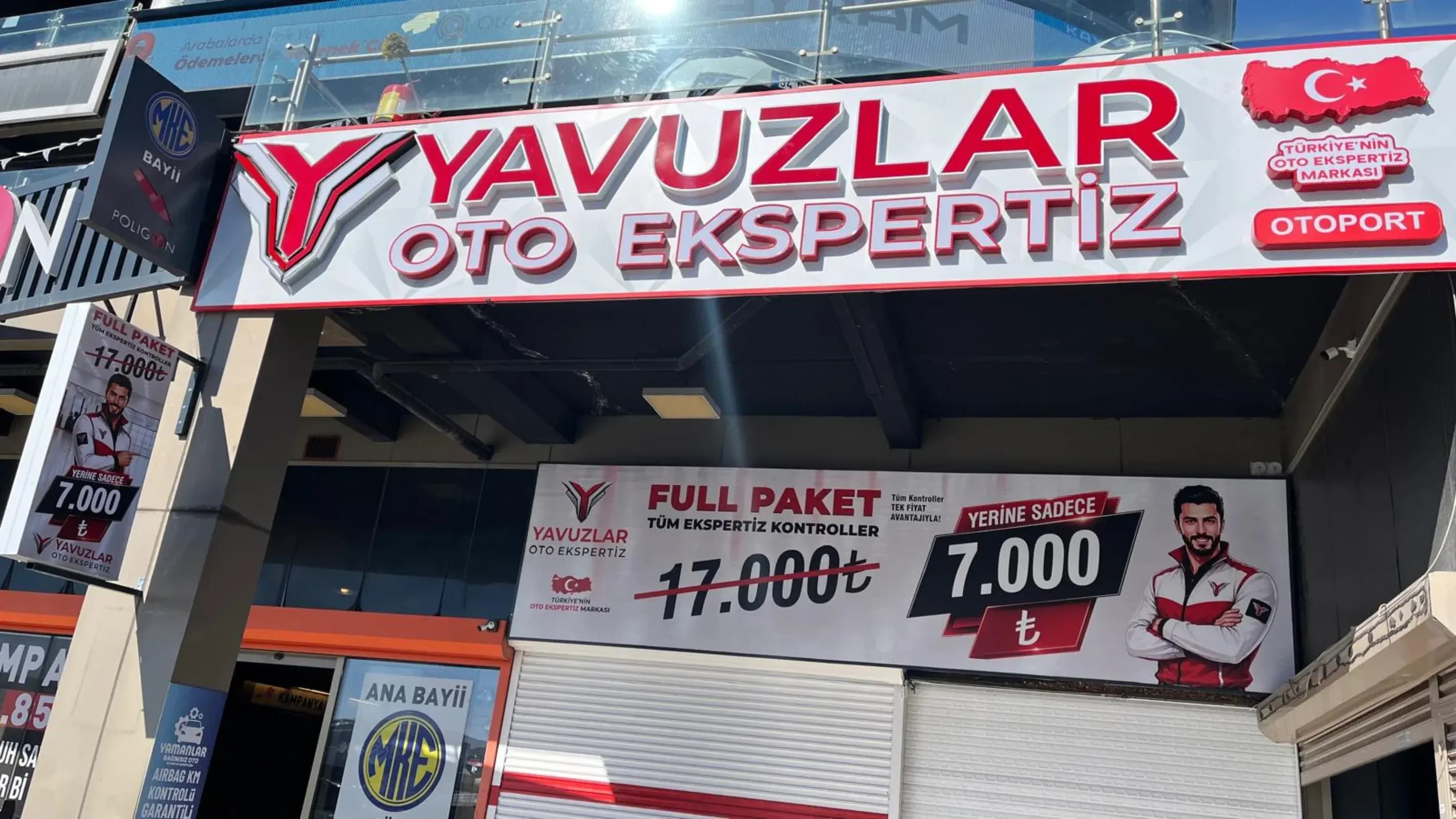 Avcılar Oto Ekspertiz — Otoport'taki Yavuzlar istasyonunun dış cephesi ve tabelası